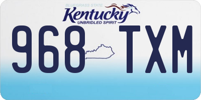 KY license plate 968TXM