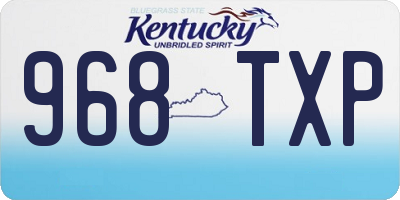 KY license plate 968TXP