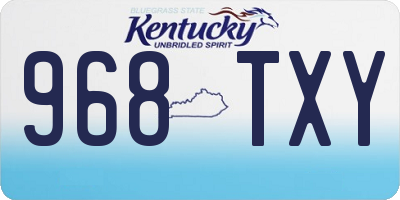 KY license plate 968TXY