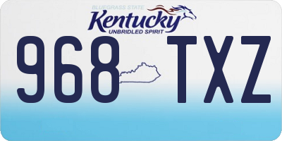 KY license plate 968TXZ