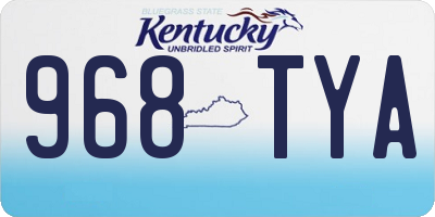 KY license plate 968TYA