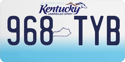 KY license plate 968TYB