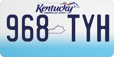 KY license plate 968TYH