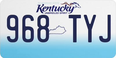 KY license plate 968TYJ