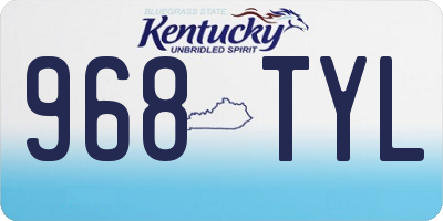 KY license plate 968TYL
