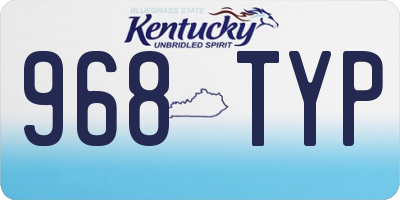KY license plate 968TYP