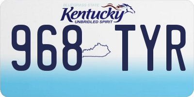 KY license plate 968TYR