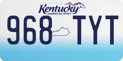 KY license plate 968TYT