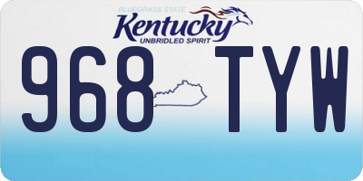 KY license plate 968TYW