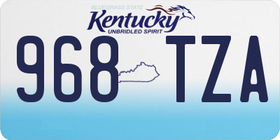 KY license plate 968TZA