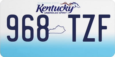 KY license plate 968TZF