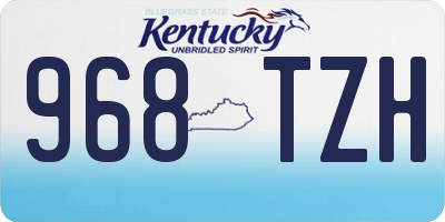 KY license plate 968TZH