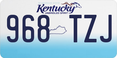 KY license plate 968TZJ