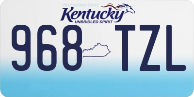 KY license plate 968TZL