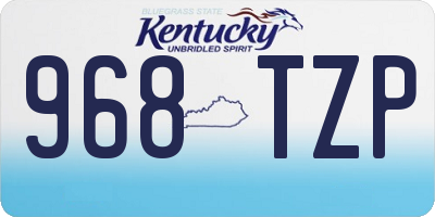 KY license plate 968TZP