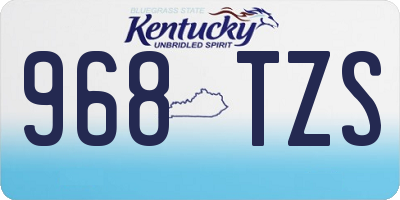 KY license plate 968TZS