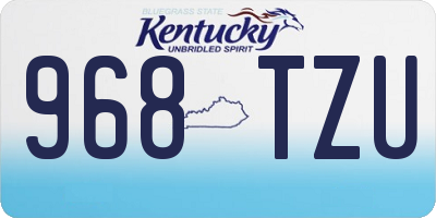 KY license plate 968TZU