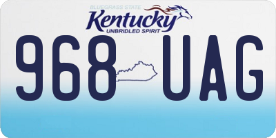 KY license plate 968UAG