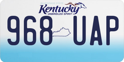 KY license plate 968UAP