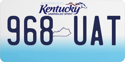 KY license plate 968UAT