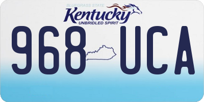 KY license plate 968UCA