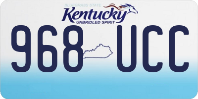 KY license plate 968UCC