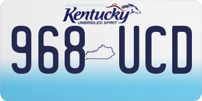 KY license plate 968UCD