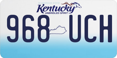 KY license plate 968UCH