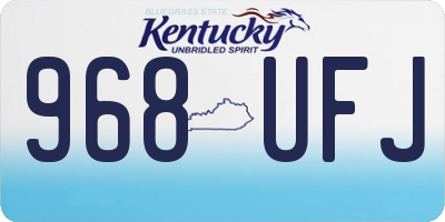 KY license plate 968UFJ