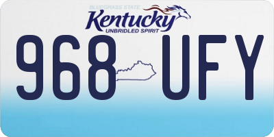 KY license plate 968UFY