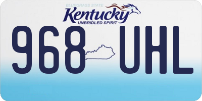 KY license plate 968UHL