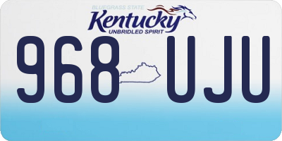 KY license plate 968UJU
