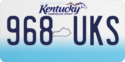 KY license plate 968UKS