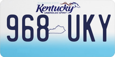 KY license plate 968UKY