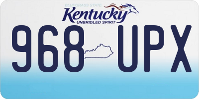 KY license plate 968UPX