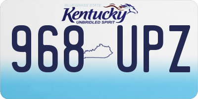 KY license plate 968UPZ