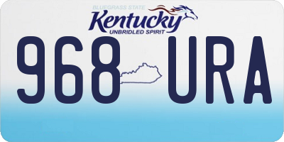 KY license plate 968URA