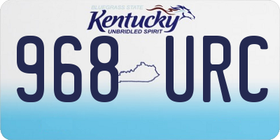 KY license plate 968URC