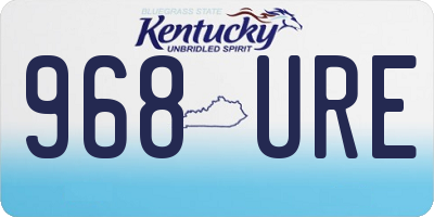 KY license plate 968URE