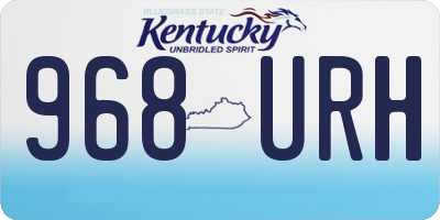 KY license plate 968URH