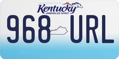 KY license plate 968URL