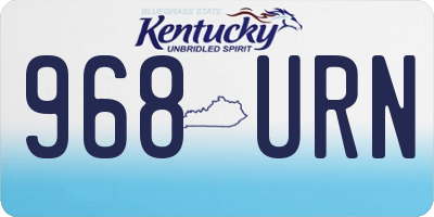 KY license plate 968URN