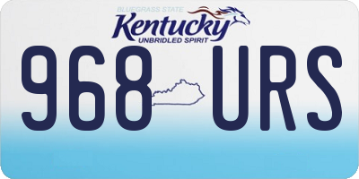 KY license plate 968URS