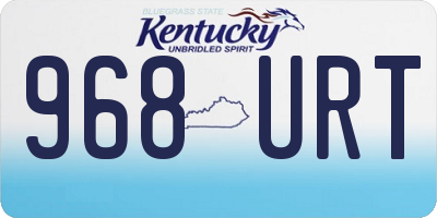 KY license plate 968URT
