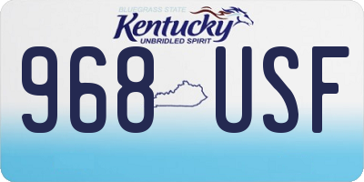 KY license plate 968USF