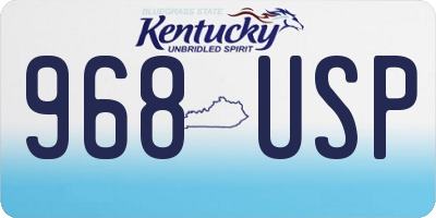 KY license plate 968USP