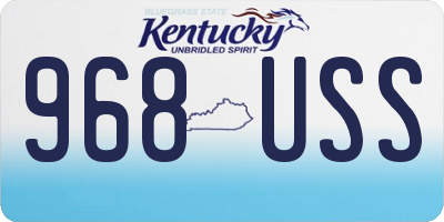 KY license plate 968USS