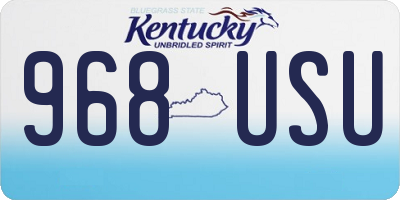 KY license plate 968USU