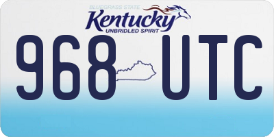 KY license plate 968UTC