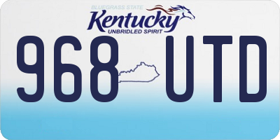 KY license plate 968UTD